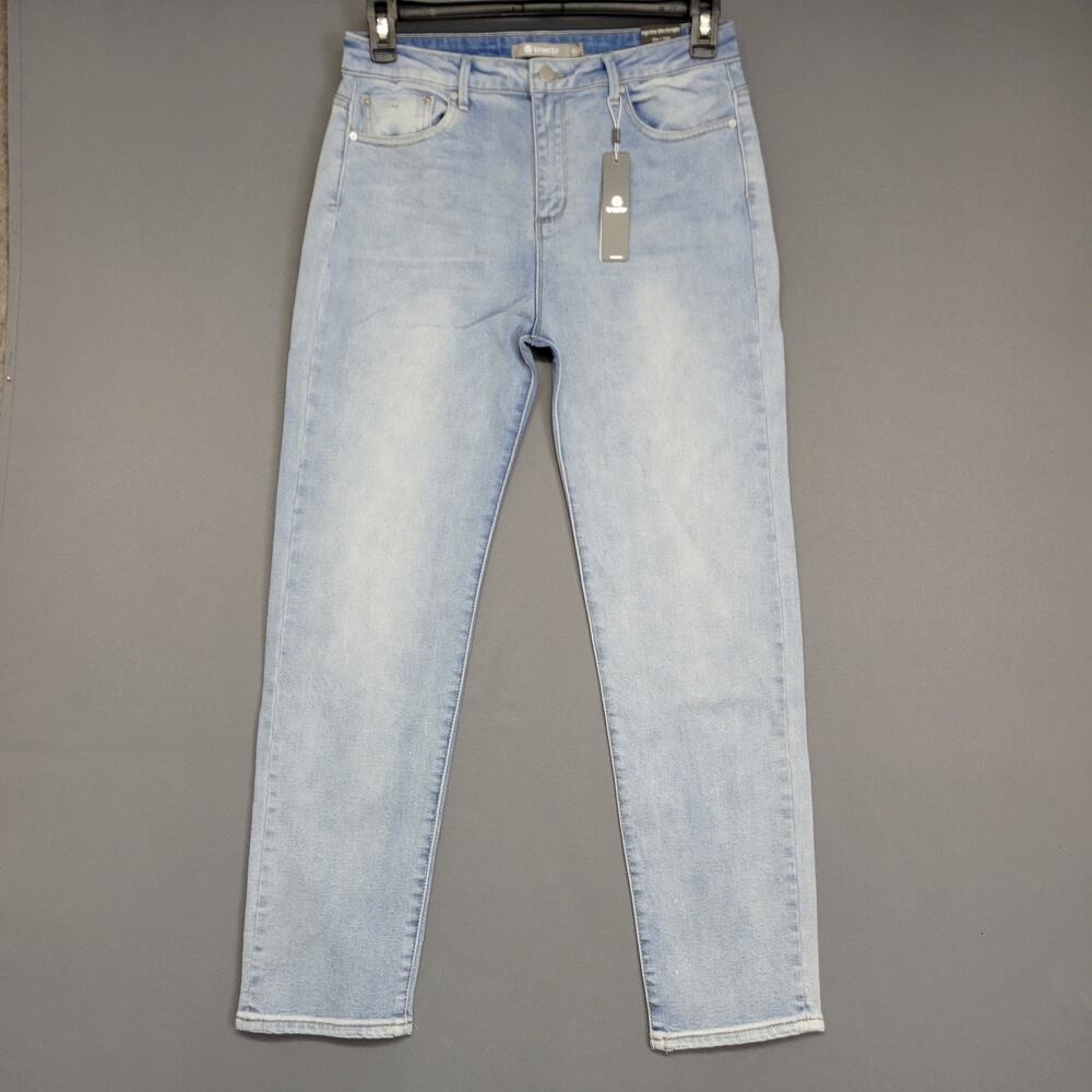 Tractr Jeans Womens 6 28 Blue High Rise Slim Straight Denim Light Wash New Tags